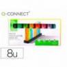 ROTULADOR Q-CONNECT FLUORESCENTE PASTEL PUNTA BISELADA 8 COLORES SURTIDOS