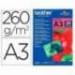 PAPEL FOTO BROTHER BRILLANTE DIN A3 260G/M2 PAQUETE 20 HOJAS