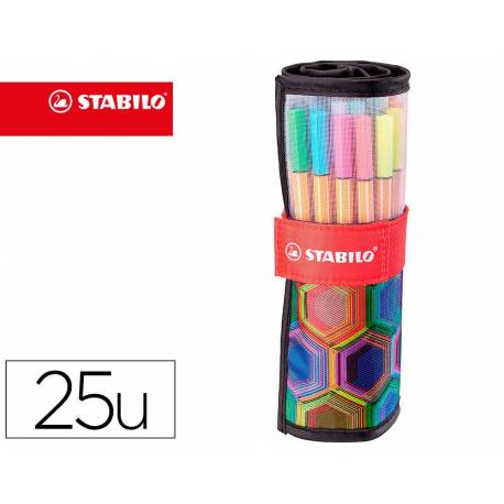 Rotulador punta fina STABILO point 88 - Estuche con 40 colores, Multicolor  : : Oficina y papelería