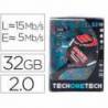 MEMORIA USB TECH ON TECH PENDRIVE 32GB RAQUETA PADEL ROJA
