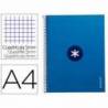 Cuaderno espiral liderpapel a4 micro antartik tapa forrada 80h 90 gr cuadro 5mm 1 banda 4 taladros azul oscuro
