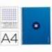 Cuaderno espiral liderpapel a4 micro antartik tapa forrada 80h 90 gr cuadro 5mm 1 banda 4 taladros azul oscuro