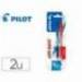 BOLIGRAFO PILOT SUPER GRIP RETRACTIL SUJECION DE CAUCHO TINTA BASE DE ACEITE EN BLISTER DE 2 UNIDADES 1 AZUL