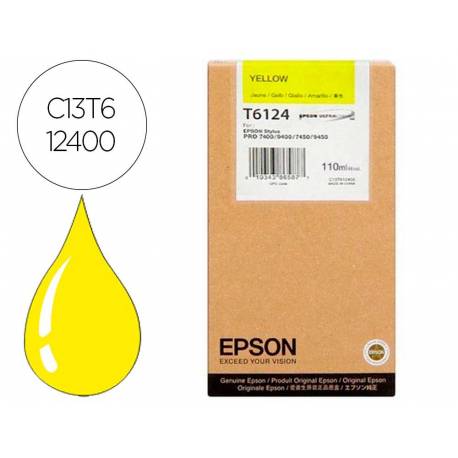 CARTUCHO INK-JET EPSON T6124 COLOR AMARILLO C13T612400