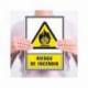 PICTOGRAMA ARCHIVO 2000 RIESGO DE INCENDIO PVC COLOR AMARILLO LUMINISCENTE 210X297 MM