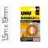 CINTA ADHESIVA UHU DOUBLEFIX MARRON DOBLE CARA EXTRA FUERTE 1,5 M X 19 MM