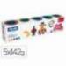 PLASTILINA MILAN SOFT DOUGH GLITTER CAJA DE 5 BOTES COLORES SURTIDOS 142 G