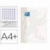 Recambio Oxford DIN A4 + 4 taladros 90 gr cuadrícula 5mm blanco