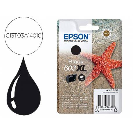 CARTUCHO INK-JET EPSON 603XL COLOR NEGRO C13T03A14010