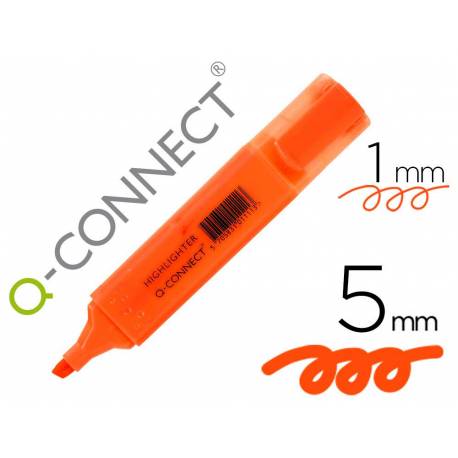 Rotulador fluorescente Q-Connect naranja
