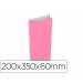 SOBRE PAPEL BASIKA CELULOSA ROSA CON FUELLE M 200X350X60 MM PAQUETE DE 25 UNIDADES