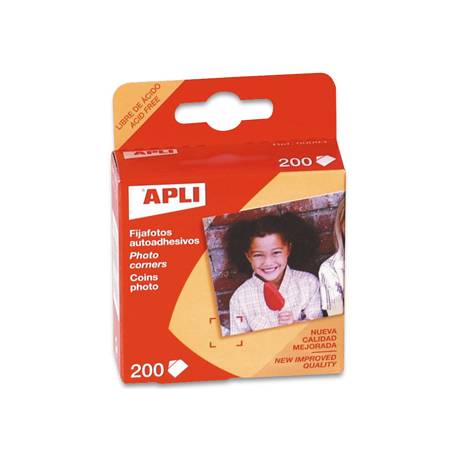 APLI Fijafotos adhesivos apli caja de 200 unidades