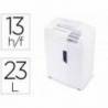 Destructora de Documentos HSM Shredstar X13 Corte en partículas 13 Hojas 23L Nivel seguridad P-4 en Blanco