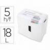 Destructora de Documentos HSM Shredstar X5 Corte en partículas 5 Hojas 18L Nivel seguridad P-4 en Blanco