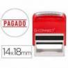 SELLO ENTINTADO AUTOMATICO Q-CONNECT PAGADO ALMOHADILLA 14X38 MM COLOR ROJO