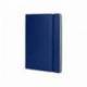 Libreta Liderpapel simil piel a5 120 hojas 70g/m2 horizontal sin margen azul
