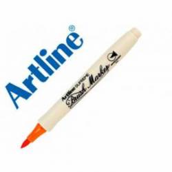 Rotulador artline supreme brush epfs pintura base de agua punta tipo pincel trazo fino naranja oscuro