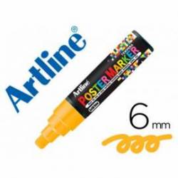 Rotulador Artline Poster Marker EPP-6 Punta Redonda Trazo 6mm Color Naranja Flúor