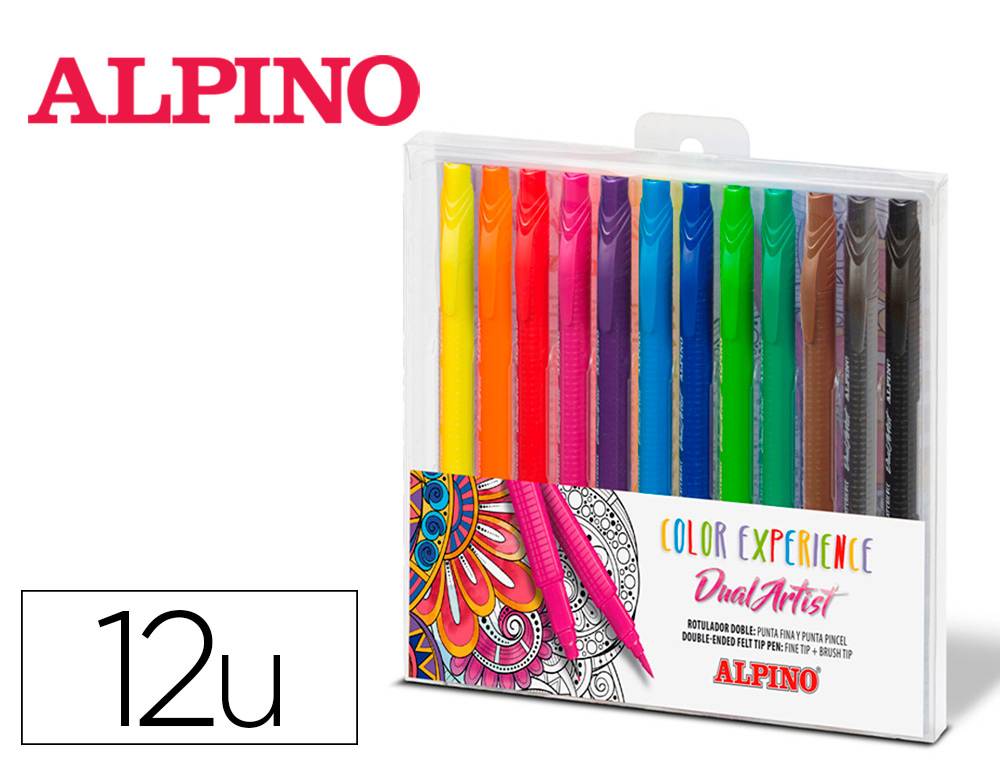 Alpino Color Experience Dual Artist Rotuladores Doble Punta 12 unidades  Colores Surtidos, PcCompone