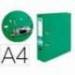 Archivador de palanca liderpapel Din A4 documenta forrado pvc con rado lomo 75mm verde compresor metalico