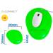 Alfombrilla para raton q-connect reposamuñecas de gel pvc color verde 210x245x20 mm