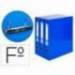 Modulo Liderpapel 3 archivadores folio 2 anillas mixtas 40mm azul
