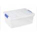 CONTENEDOR PLASTICO PLASTICFORTE 9 LITROS N 29 TRANSPARENTE CON TAPA 260X370X140 MM