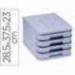 FICHERO CAJONES DE SOBREMESA FAIBO PLASTICO 100% RECICLABLE 4 CAJONES AZUL PASTEL 28,5X37,5X23 CM