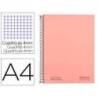CUADERNO ESPIRAL NAVIGATOR A4 TAPA DURA 80H 80GR CUADRO 4MM CON MARGEN CORAL