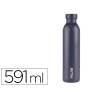 BOTELLA PORTALIQUIDOS MILAN ACERO INOXIDABLE TERMO COLOR AZUL MARINO 591 ML