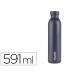 BOTELLA PORTALIQUIDOS MILAN ACERO INOXIDABLE TERMO COLOR AZUL MARINO 591 ML