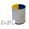 PAPELERA METALICA SIE PARA RECICLAJE CON 2 DEPARTAMENTO EXTRAIBLE 2X27 LITROS 300X295 MM