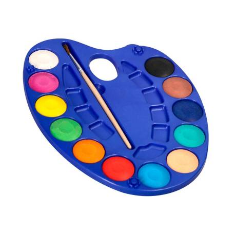 Juego de pintura de acuarela para niños, lavable y no tóxico, 12 color