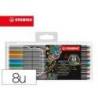Estuche rotulador Stabilo Pen 68 Metallic 8 unidades