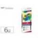 ROTULADOR TOMBOW ACUARELABLE DOBLE PUNTA FINA/PINCEL COLORES PRIMARIOS CAJA DE 6 UNIDADES COLORES SURTIDOS