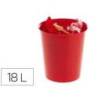 PAPELERA PLASTICO ARCHIVO 2000 ECOGREEN 100% RECICLADA 18 LITROS COLOR ROJO 290X310