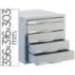 Modulo 5 cajones sobremesa marca Archivo 2000 gris
