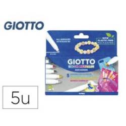 Rotulador Giotto multisuperficie metalizado punta gruesa caja de 5 unidades