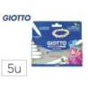 Rotulador Giotto multisuperficie metalizado punta gruesa caja de 5 unidades