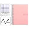 Bloc Liderpapel Din A4 crafy cuadrícula 4mm tapa forrada 90 gr 80 hojas rosa