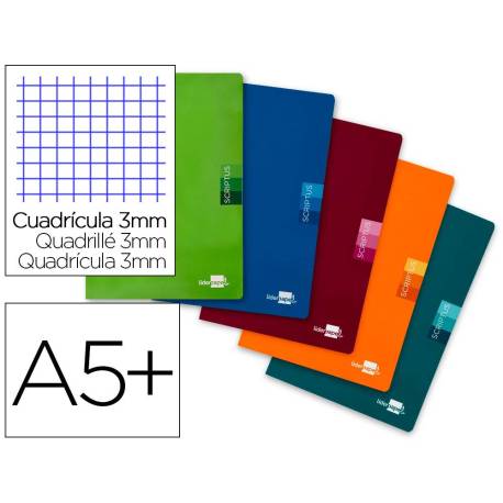 Libreta escolar Scriptus Liderpapel cuadricula 3mm 48 hojas tamaño DIN A5