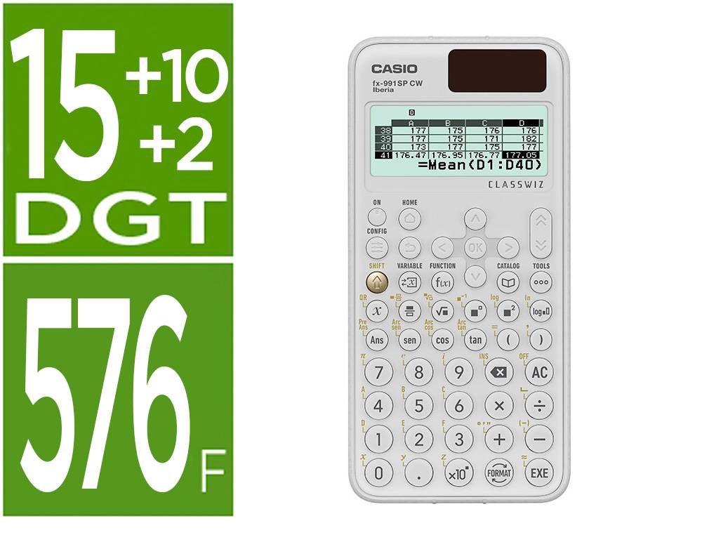 Calculadora Científica CASIO FX-991SP CW (10+2 dígitos)