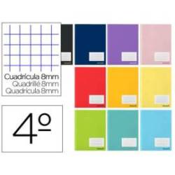Libreta escolar Liderpapel Write A5 con 16 hojas de 60g/m2. Cuadro 8mm con margen. Colores surtidos.