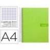 Bloc Liderpapel Din A4 crafycuadrícula 4mm tapa forrada 90 gr 80 hojas verde
