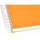 Cuaderno espiral Liderpapel Crafty Tamaño DIN A4 Tapa forrada Cuadricula 4 mm 90 g/m2 color Naranja Con margen
