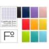 Cuaderno espiral Liderpapel Tamaño folio 80 hojas Tapa dura Cuadricula 3 mm 75 g/m2 Con margen Colores surtidos