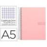 Bloc liderpapel Din A5 micro crafty cuadrícula 5mm 120 hojas tapa forrada 90 gr color rosa