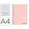 Bloc Liderpapel Din A4 wonder cuadrícula 4mm tapa polipropileno 90 gr color rosa