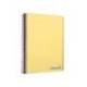 Cuaderno espiral Liderpapel Wonder Tamaño DIN A4 Tapa plastico Cuadricula 5 mm 90 g/m2 5 bandas 4 taladros color Amarillo