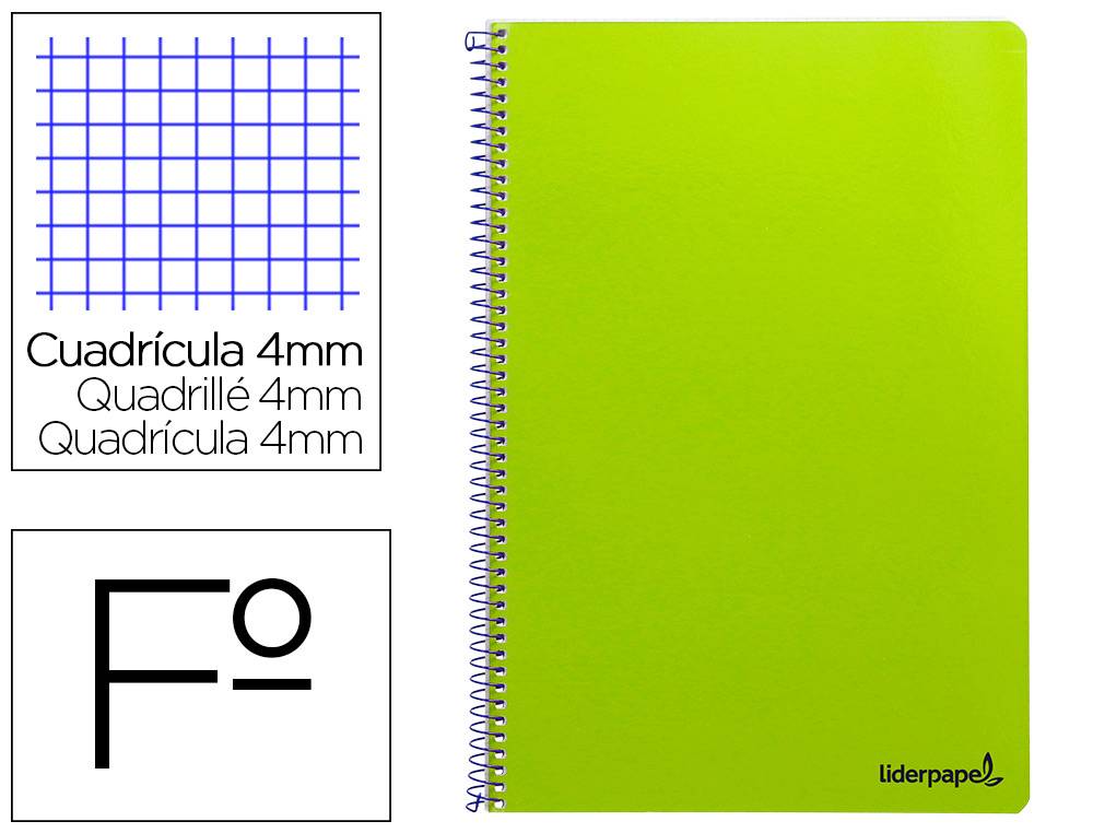 Cuaderno Lamela Verde A4 5 Unidades 4mm - Comprar online en